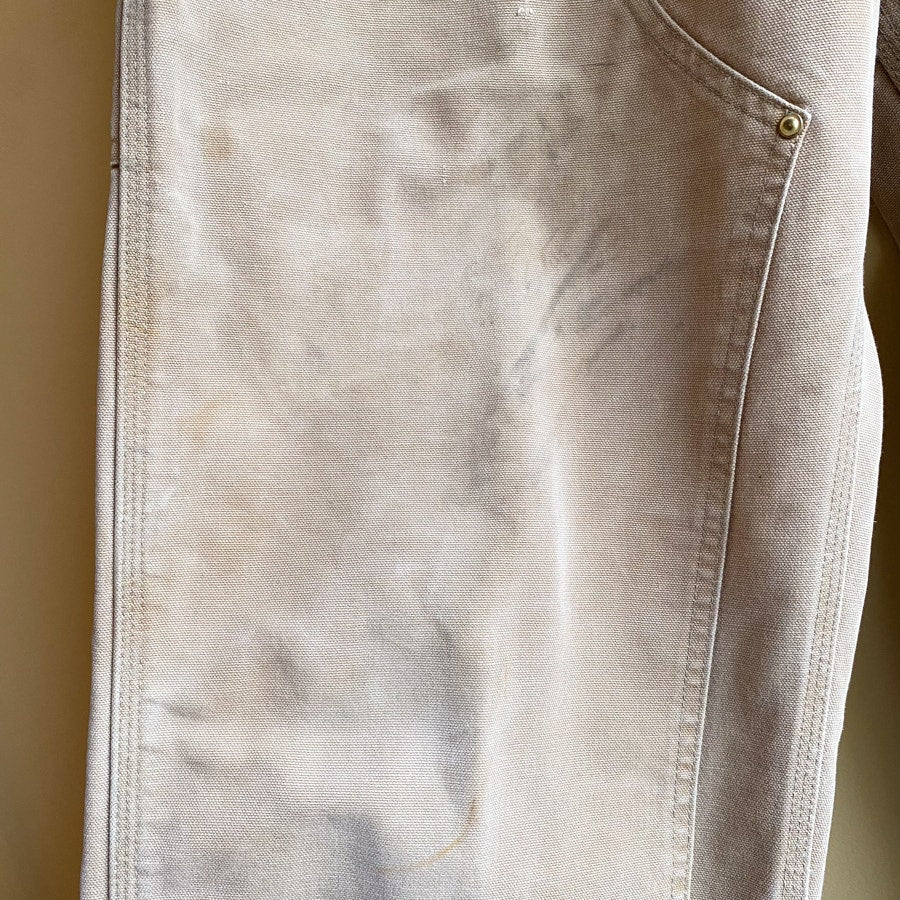 Carhartt Carpenter Pants Double Knee Vintage 90s Light Brown Tan Size 42