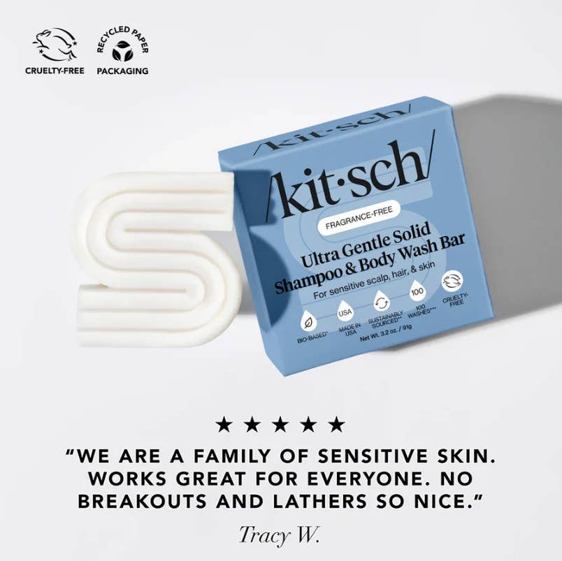 Ultra Sensitive Shampoo & Body Wash Bar Fragrance Free