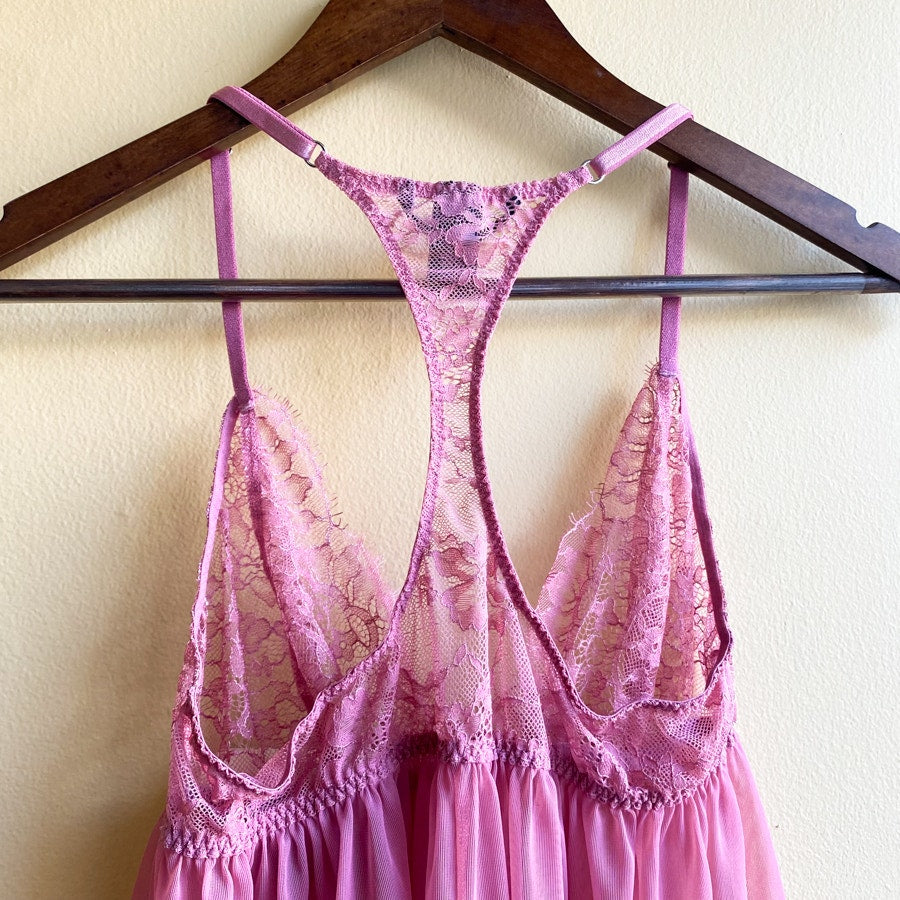 Babydoll Camisole Victoria's Secret Pink Lace Size Medium