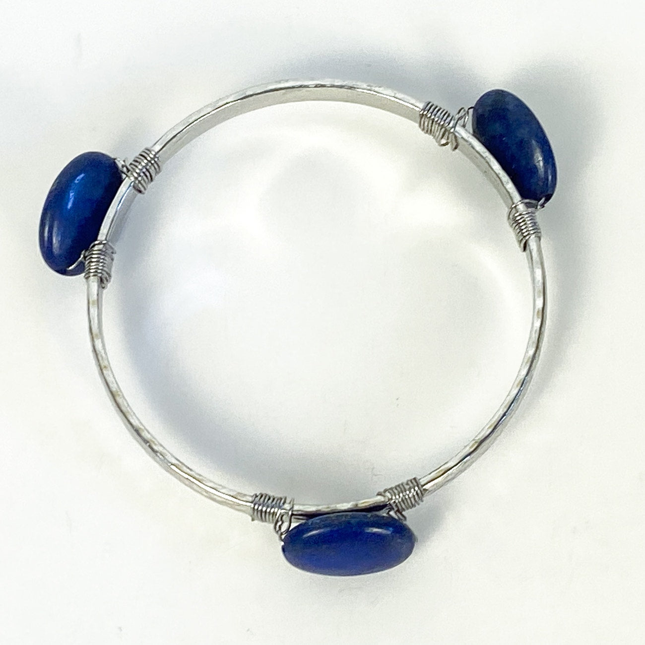 Wire-Wrapped Sodalite Bangle