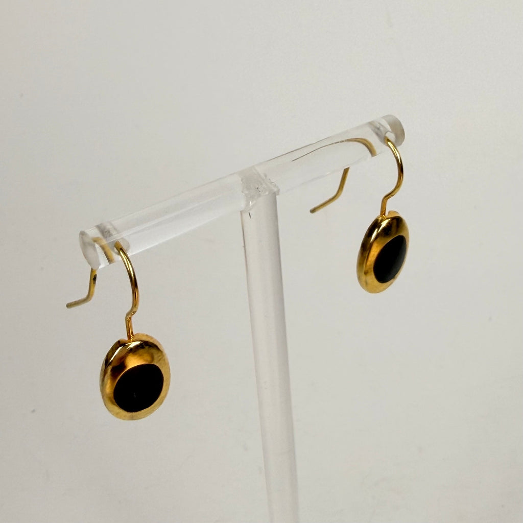 Gold Tone and Enamel Necklace & Earring Set