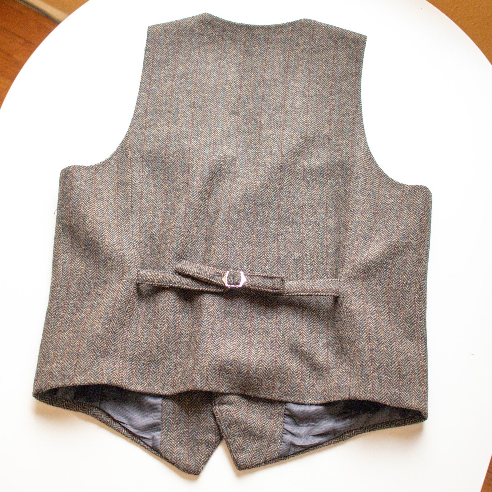 Vintage Brown Herringbone Vest Size Medium