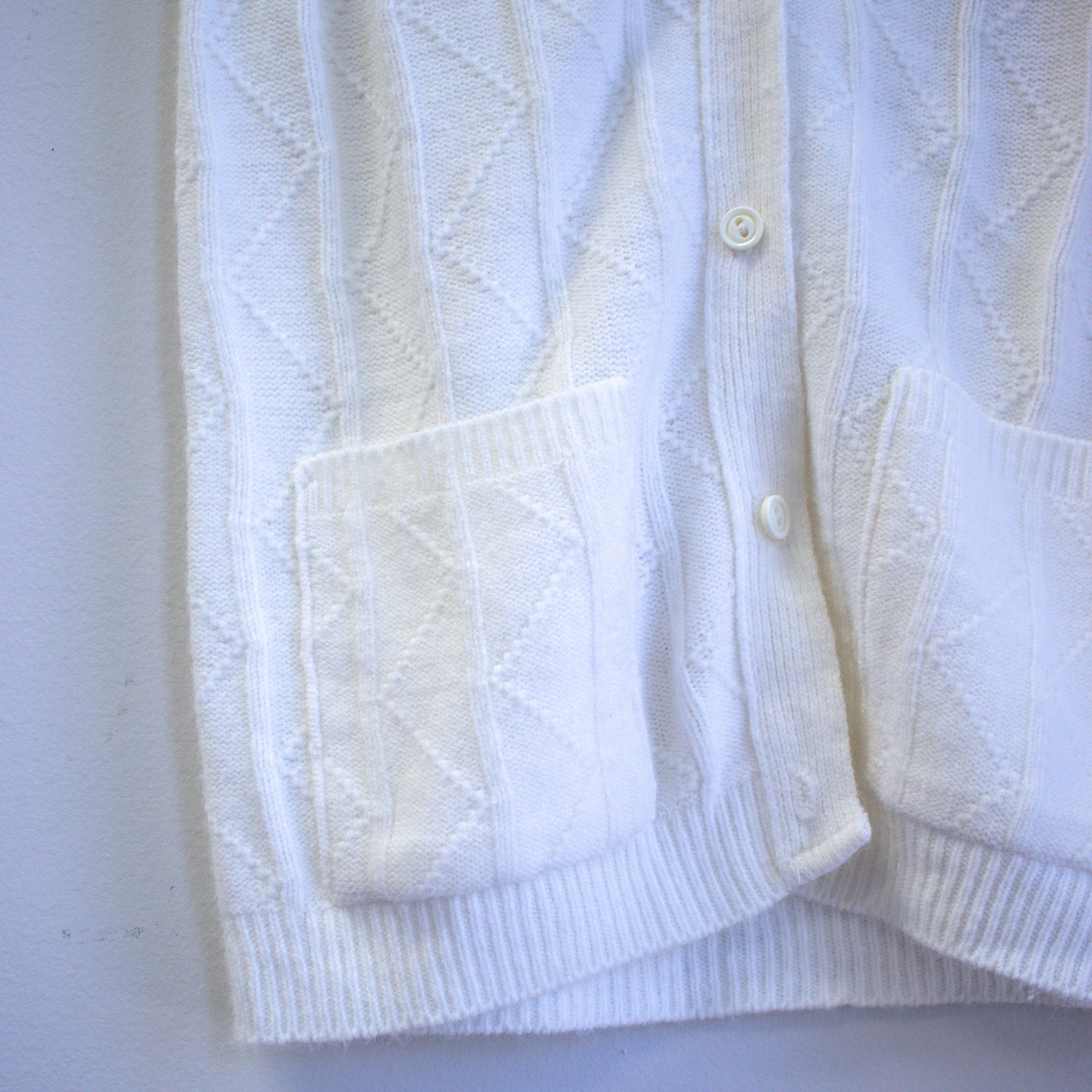 Vintage White Sweater Vest Size Medium
