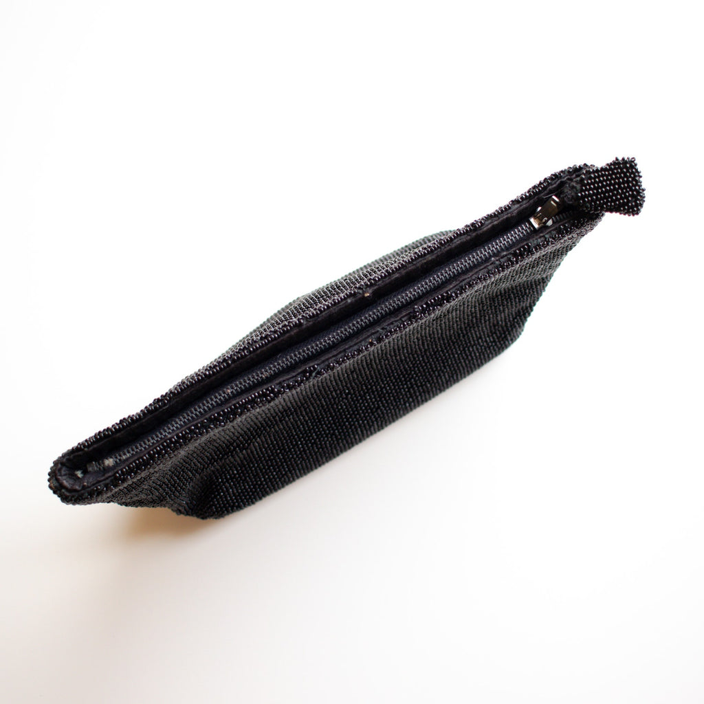 Vintage Black Beaded Clutch