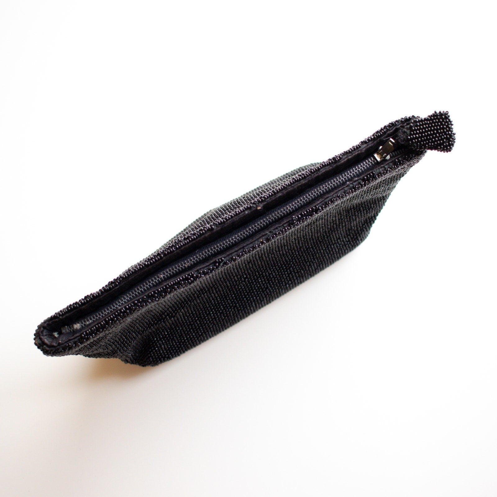 Vintage Black Beaded Clutch