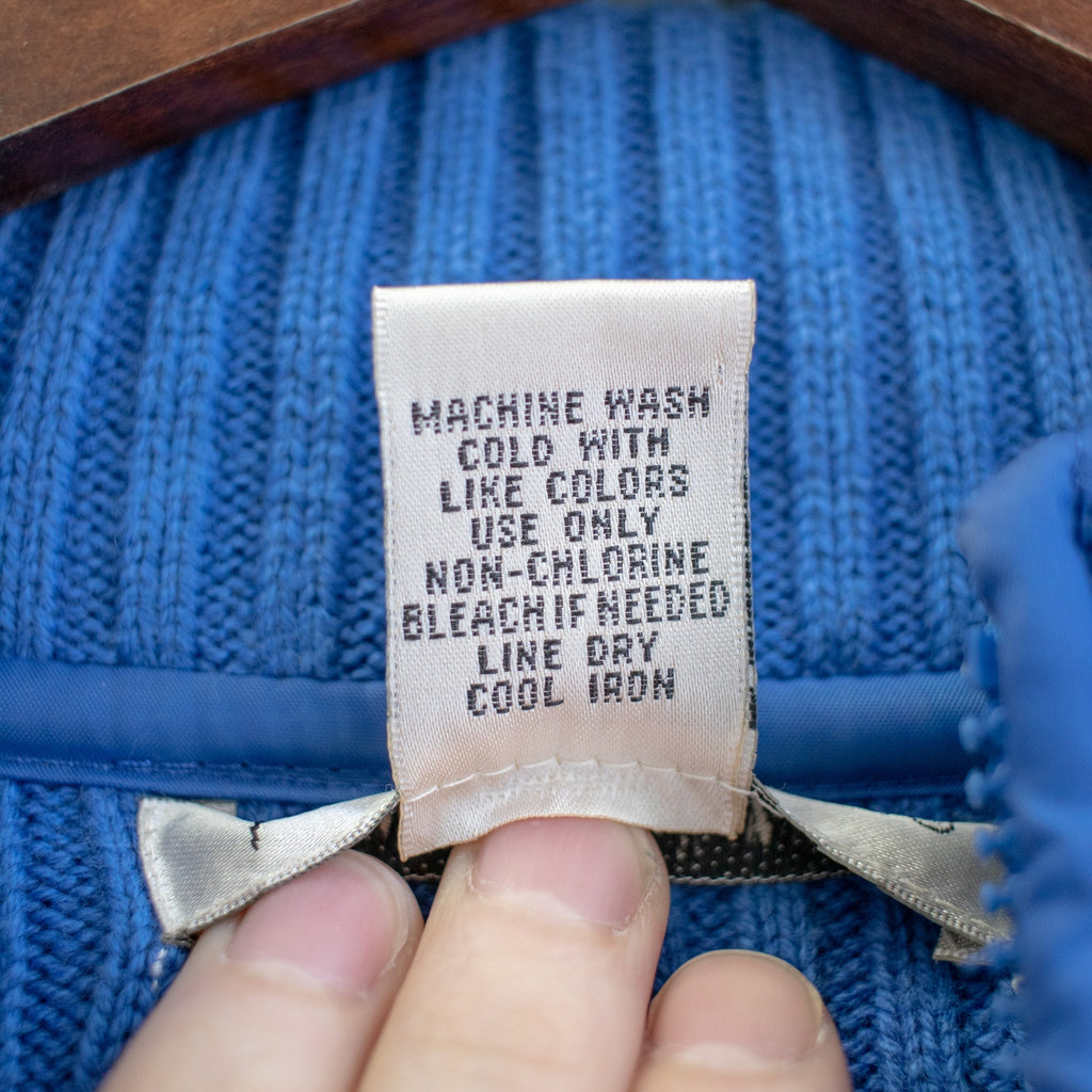 Y2K Cobalt Blue Quilted Zip-up Size XL