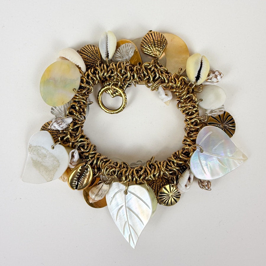Seashell Vintage Stretch Charm Bracelet Mermaid Core Bracelet