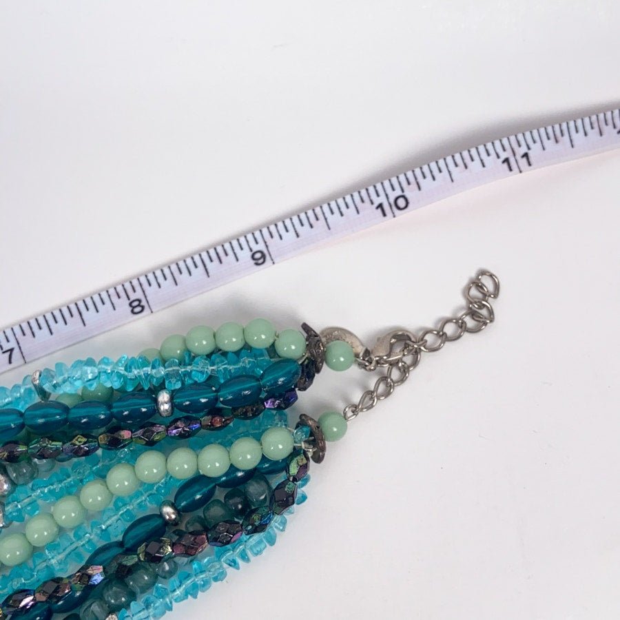 Funky Chunky Multi Layered Rage Against the Beige Beaded Necklace