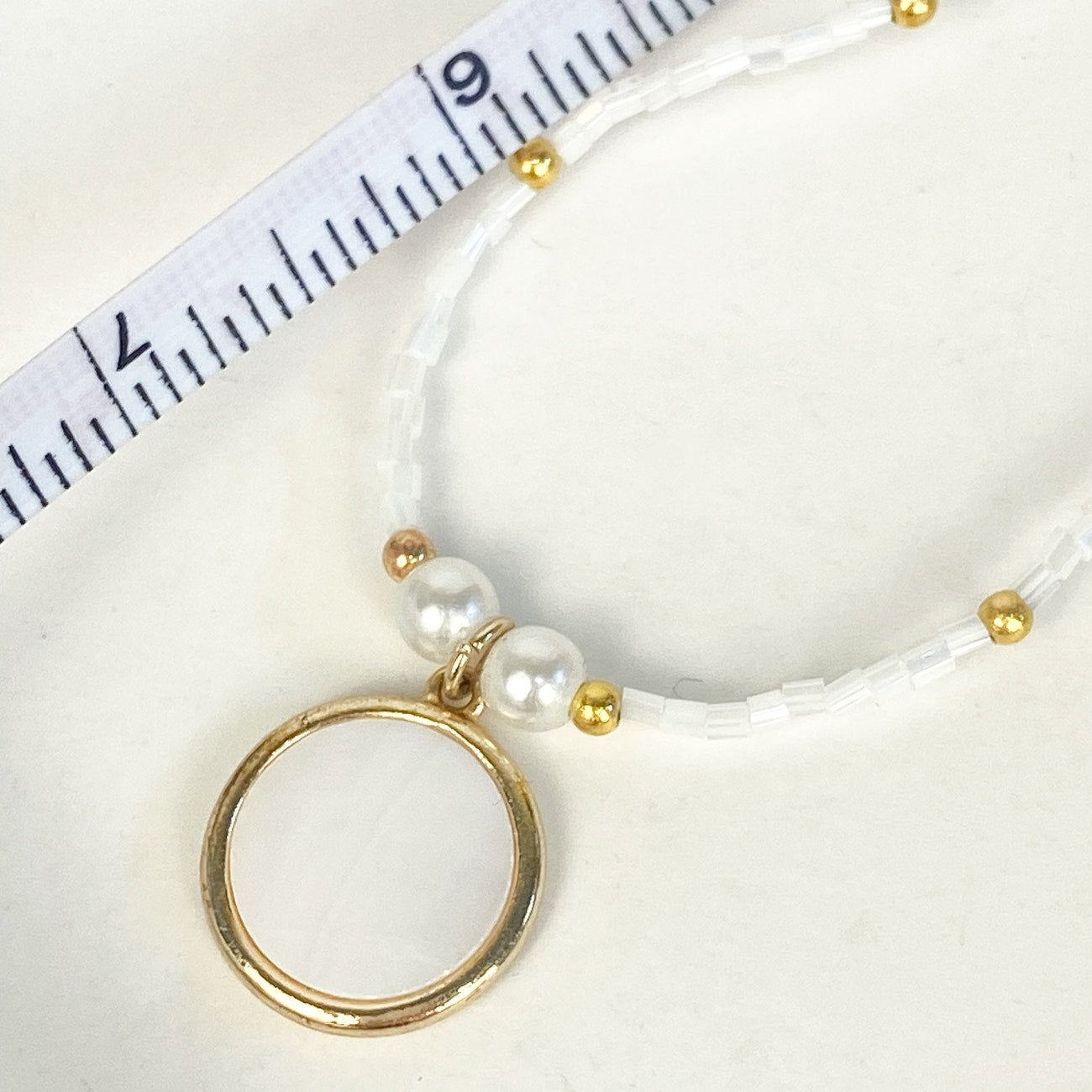 Beachy White Shell Bead Necklace