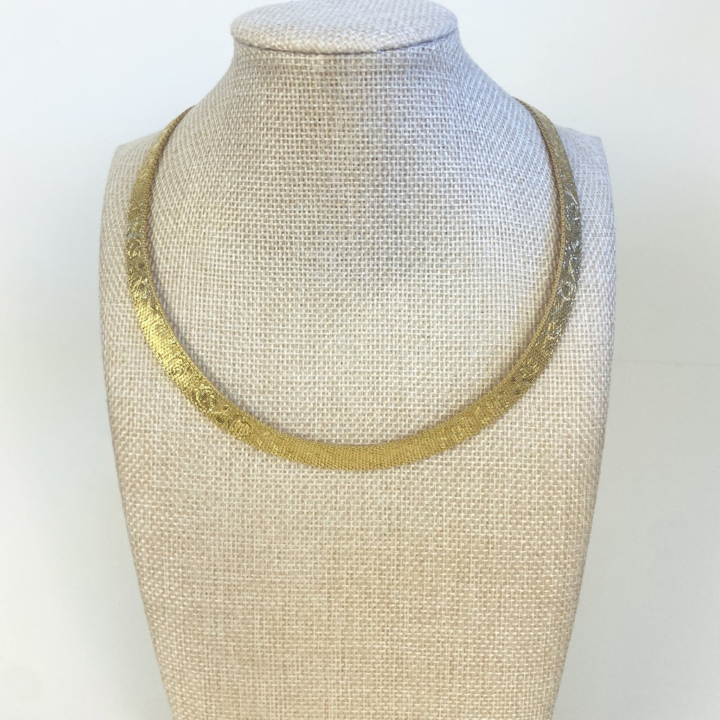 Gold Tone Collar Necklace