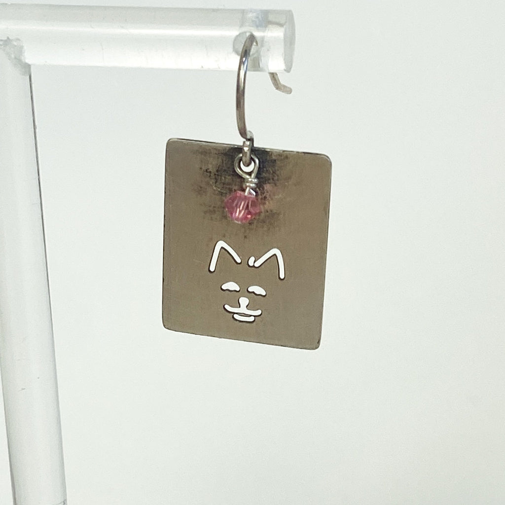 Little Kitty Cat Earrings Sterling Silver