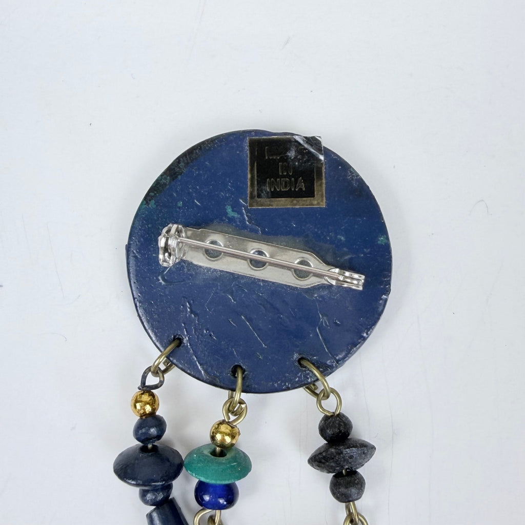 Vintage Brooch Made in India Dangly Pin