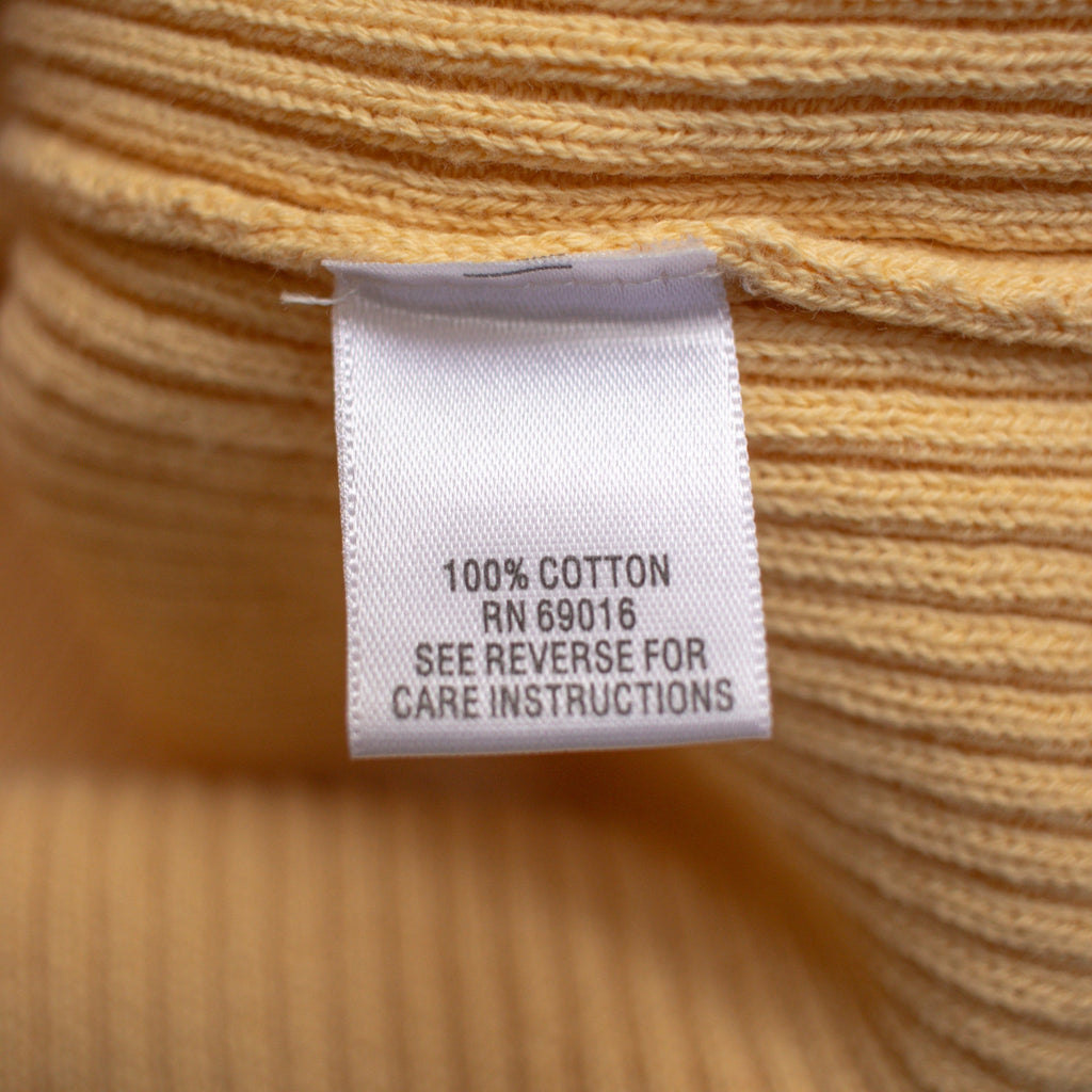 Studio Works Butter Yellow Ribbed High Neck Seater Size Large