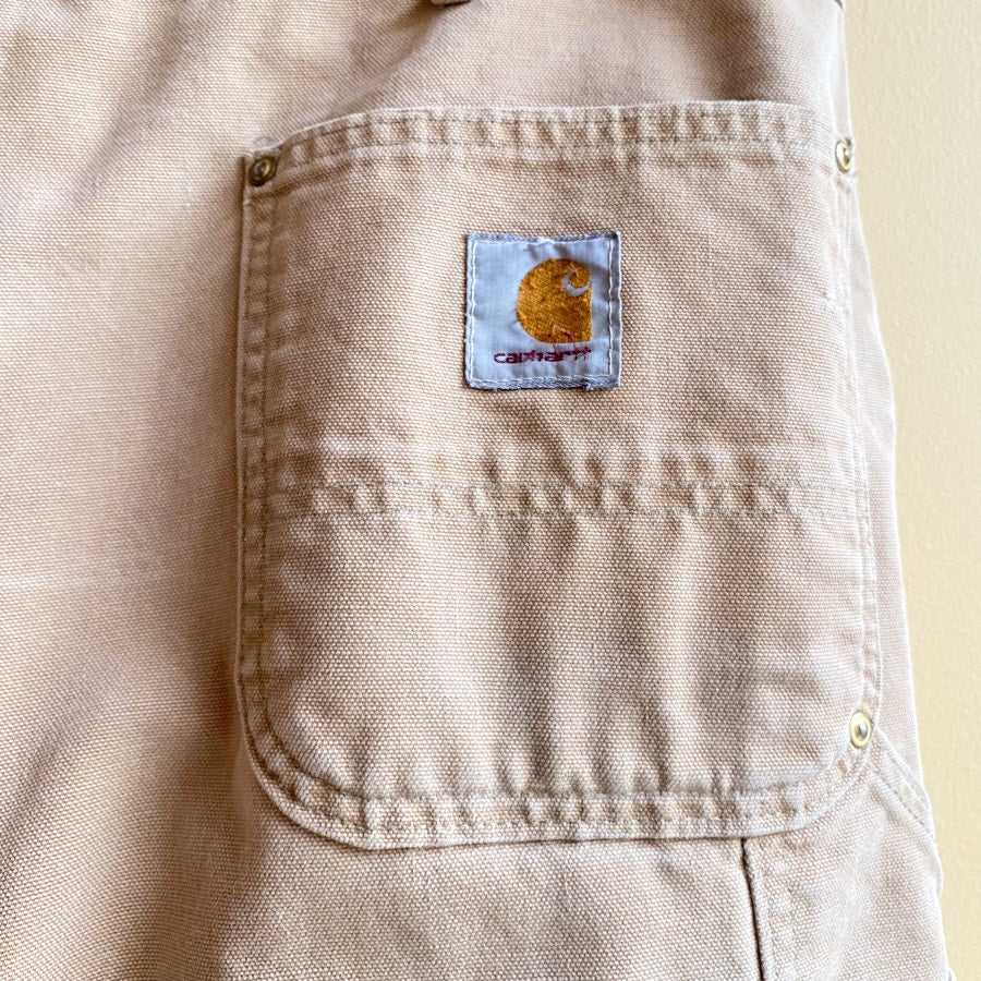 Carhartt Carpenter Pants Double Knee Vintage 90s Light Brown Tan Size 42