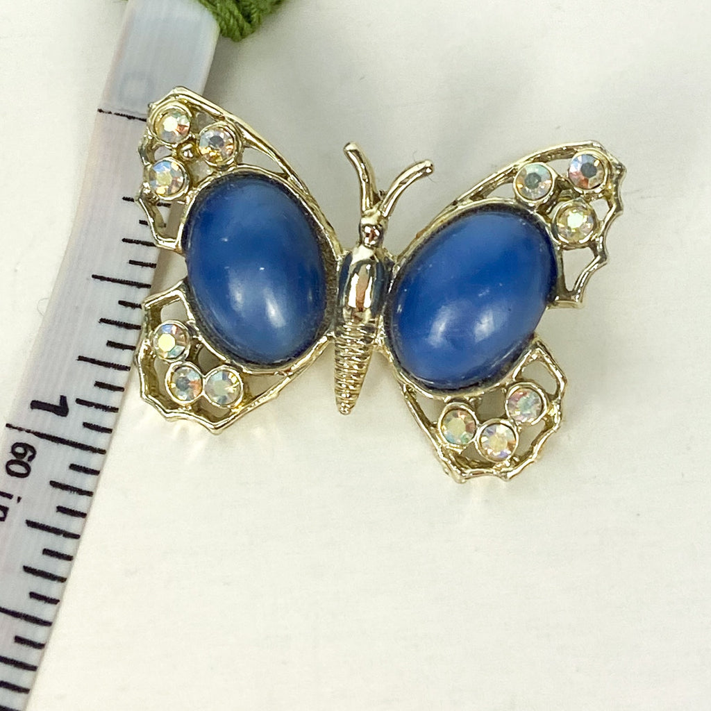 Butterfly Brooch Vintage Gold Tone