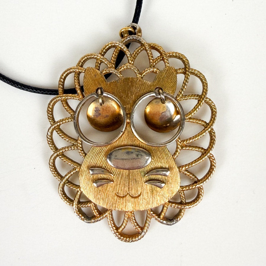 70s-80s Boho Lion Pendant