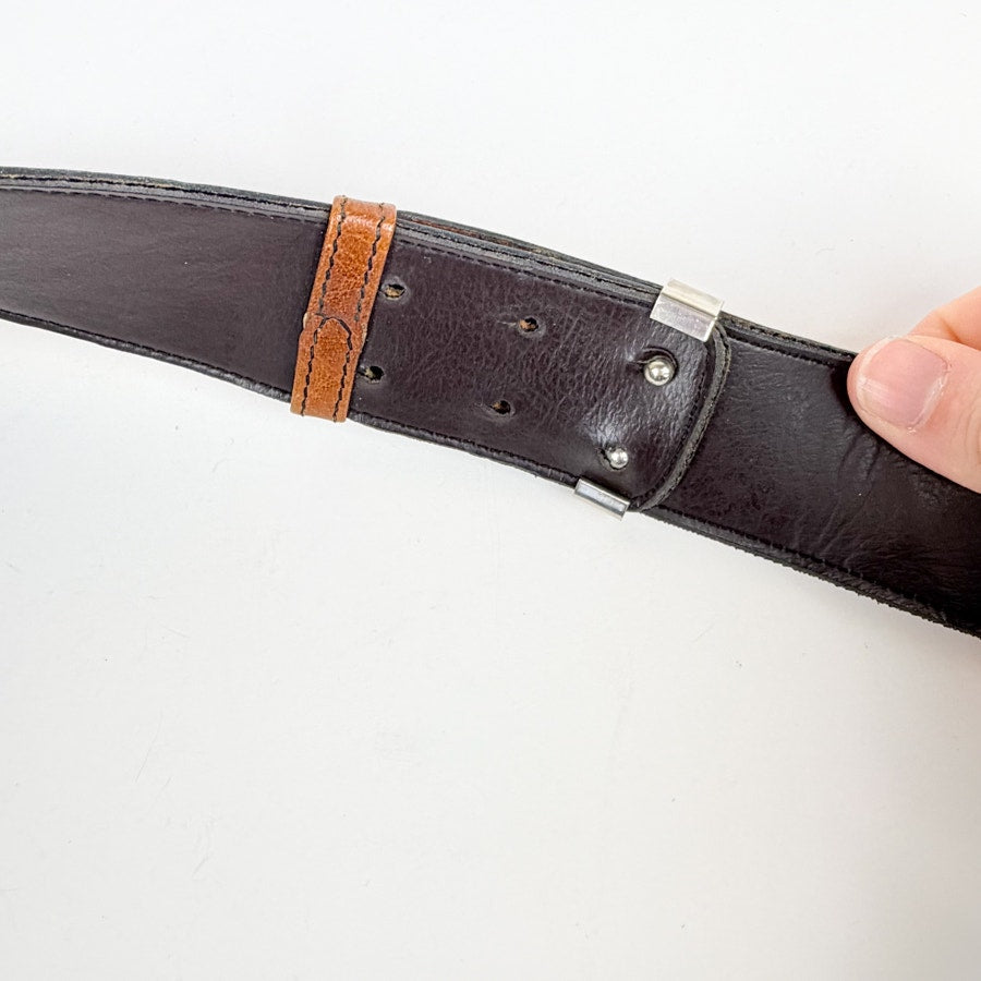 Unique Renaissance-Style Adjustable Belt Pin Locking Buckle Size 32