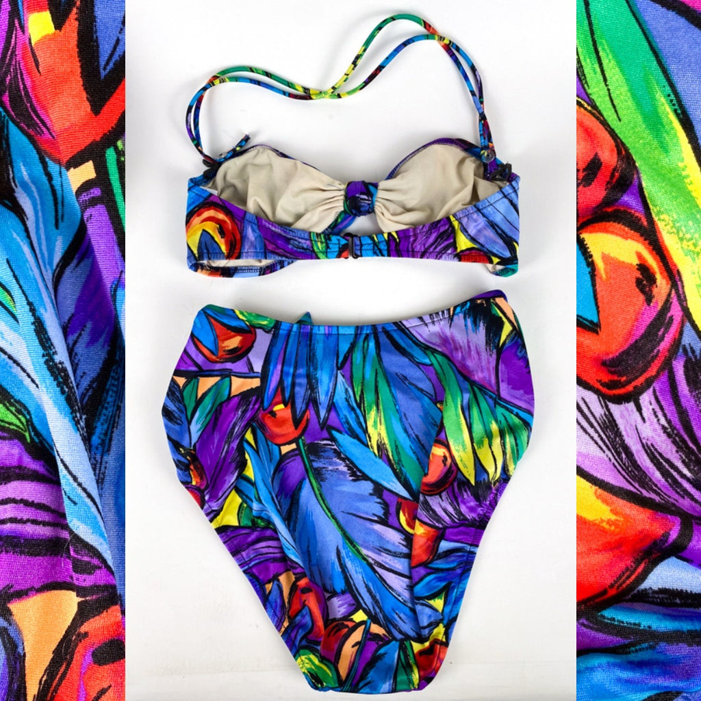Vintage Two Pieced High-Waisted Bathing Suit Size 12