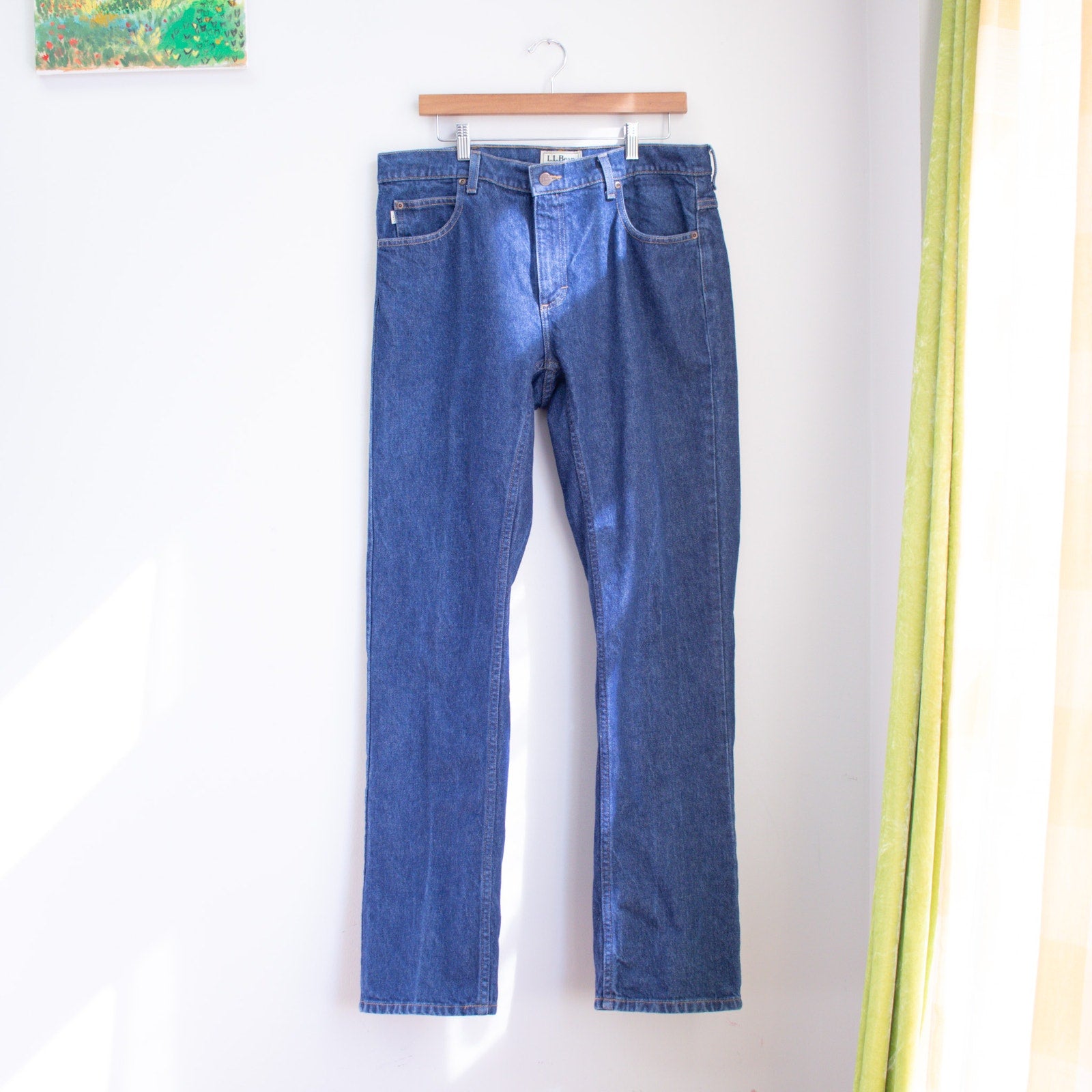 L.L.Bean Mens Standard Fit 35x34 Dark Wash Jeans