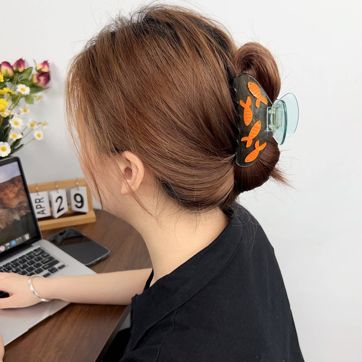 Mini Koi Fish Hair Claw - Cute Acetate Summer Clip_CWAHA2068