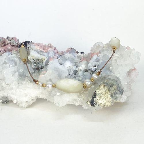 14ct GF and Freshwater Pearl Beaded Bracelet