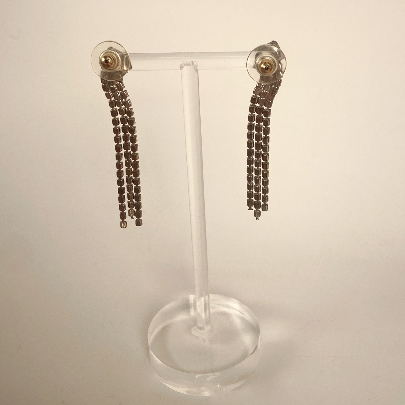 Sparkly Dangly Rhinestone Earrings Vintage 60s