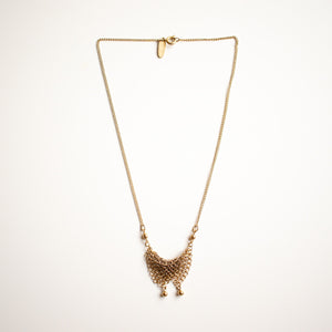 Whiting & Davis Mesh Necklace Gold Tone Vintage