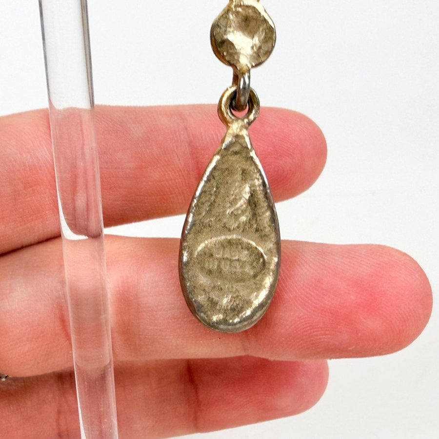 Made in American Vintage Gold-Tone and Enamel Dangly Earrings