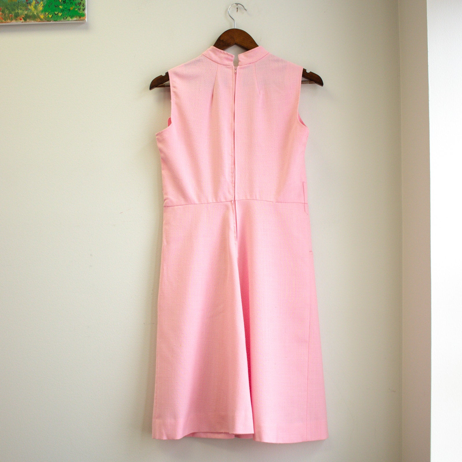Vintage 80s Pedestal Originals Pink Sleeveless Dress Size Large
