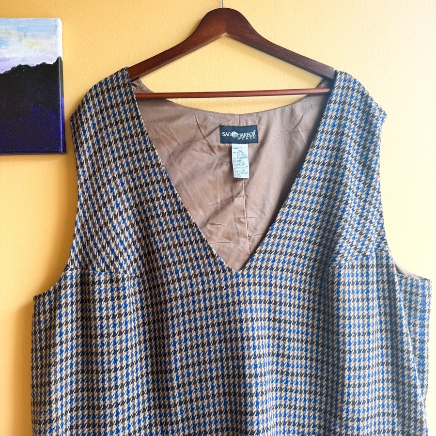 Deadstock Sag Harbor Jumper Wool Blend with Pockets Size 22W