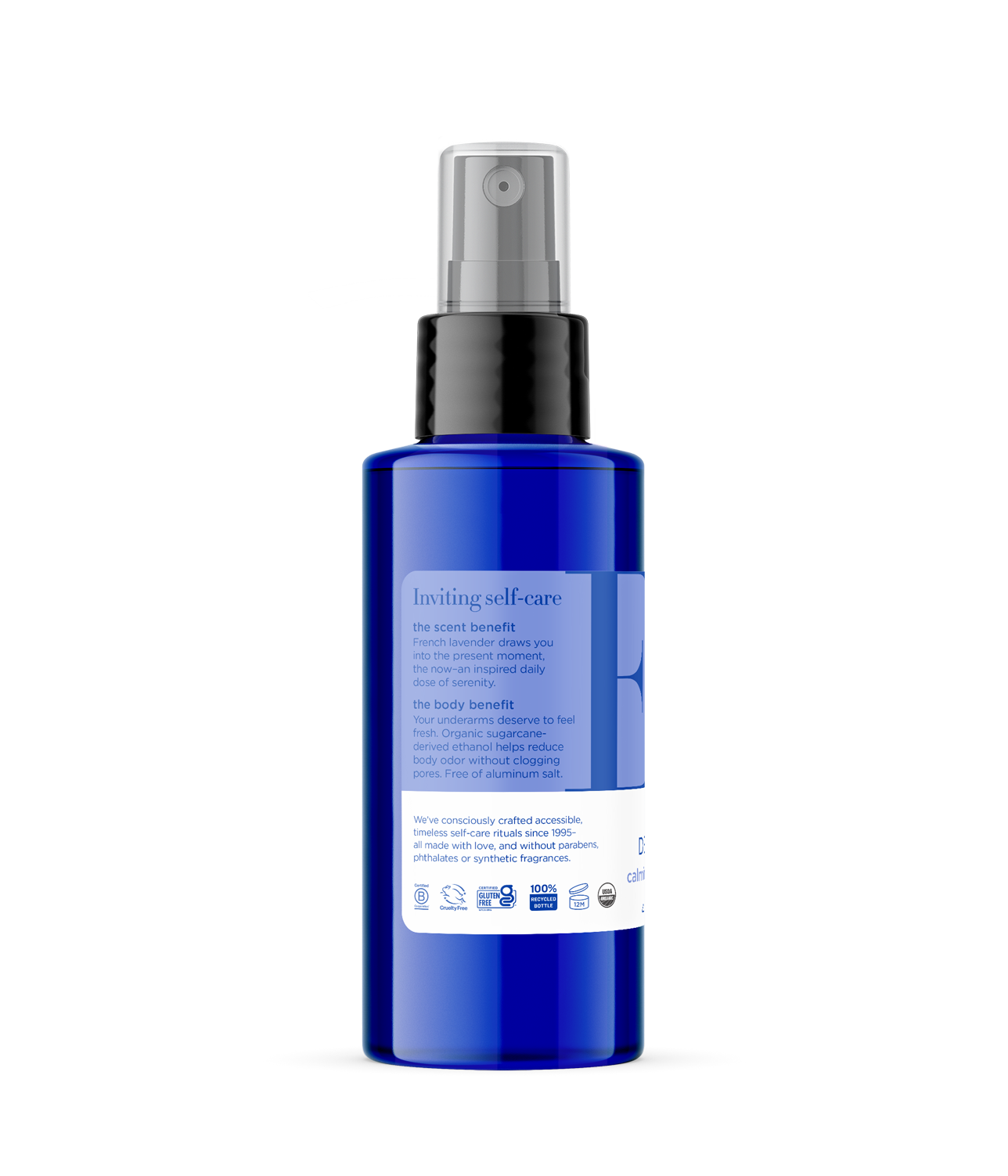 Certified Organic Deodorant Spray Lavender