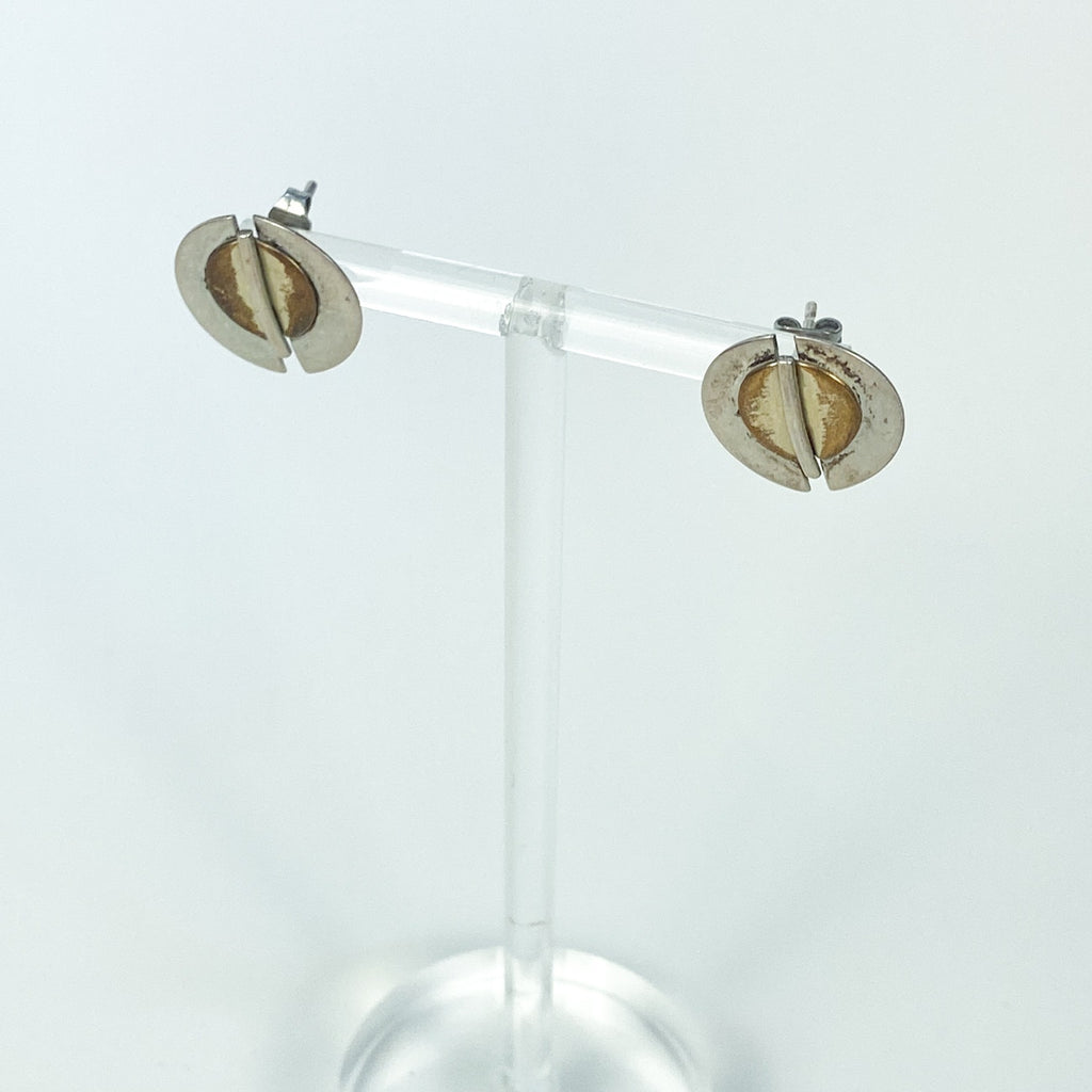 2 Paris Sterling Silver Gold Fill Southwestern Studs
