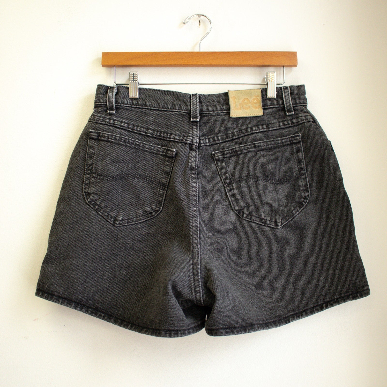 Lee Faded Black Jean Shorts Size 14 Medium