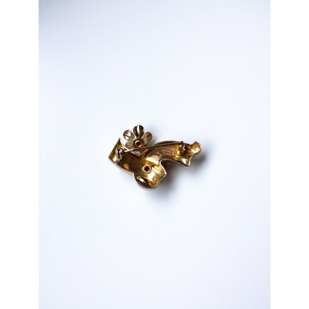 Floral Brooch Coro Gold Plated