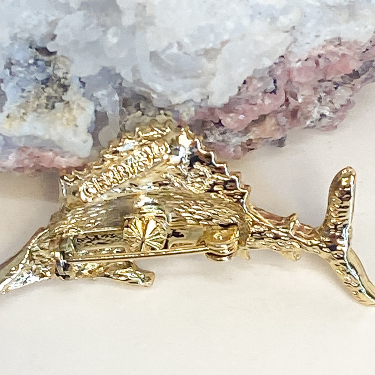 Swordfish Pin Vintage Costume Jewelry Brand Gerry's Gold-Tone Brooch