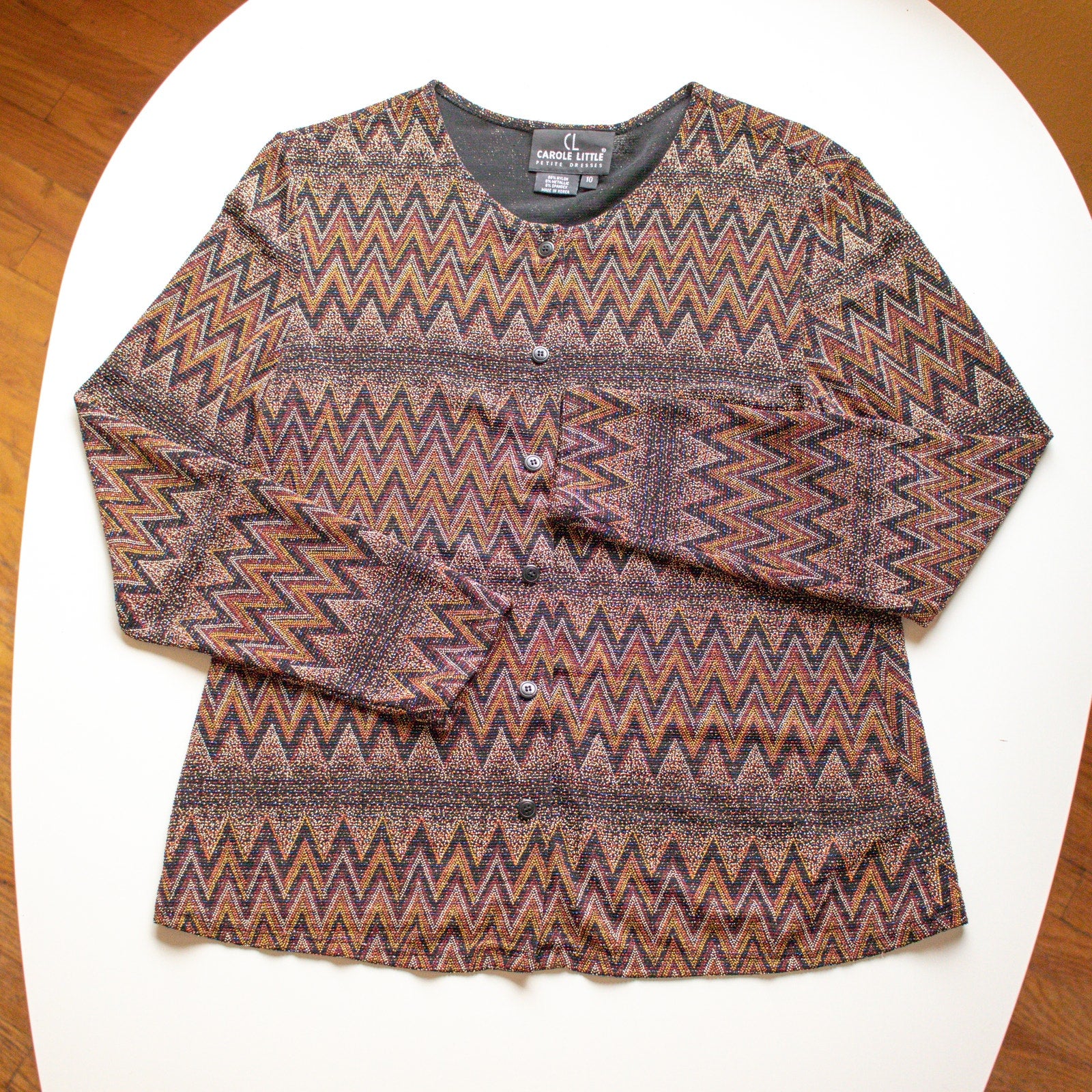 Vintage Sparkly Button Up Size 10