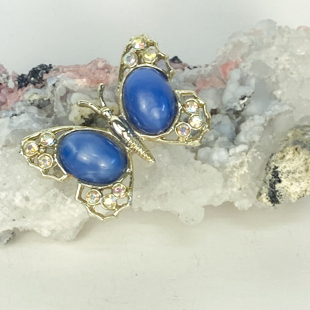 Butterfly Brooch Vintage Gold Tone