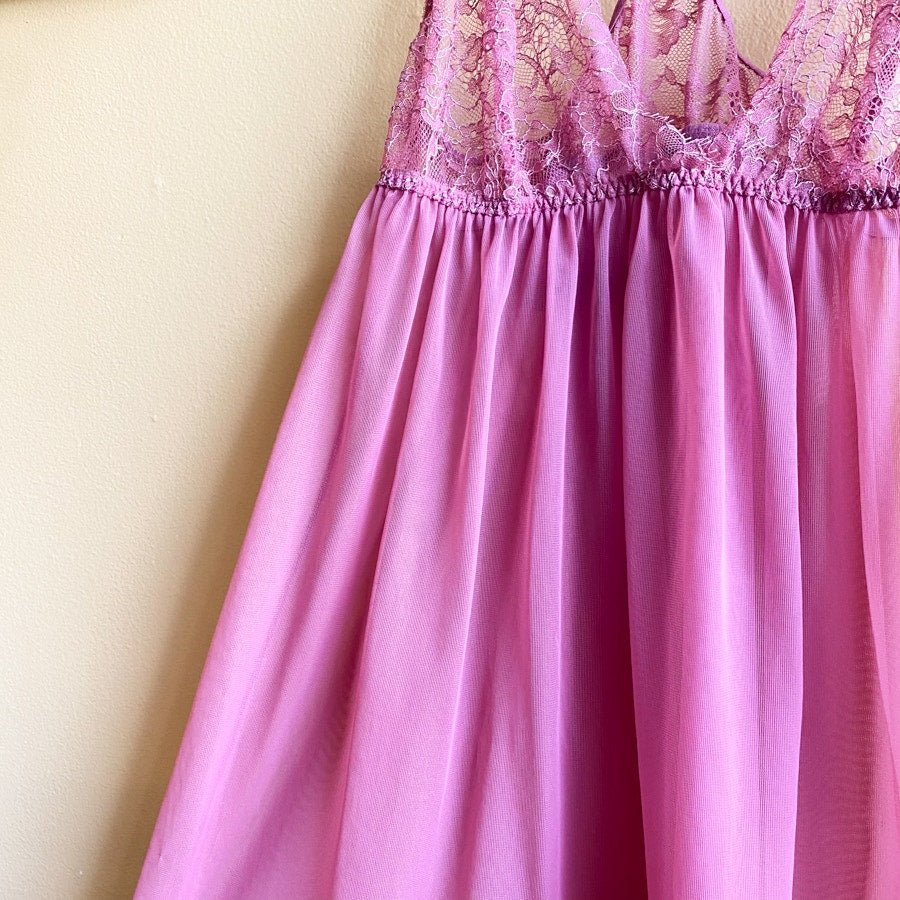 Babydoll Camisole Victoria's Secret Pink Lace Size Medium
