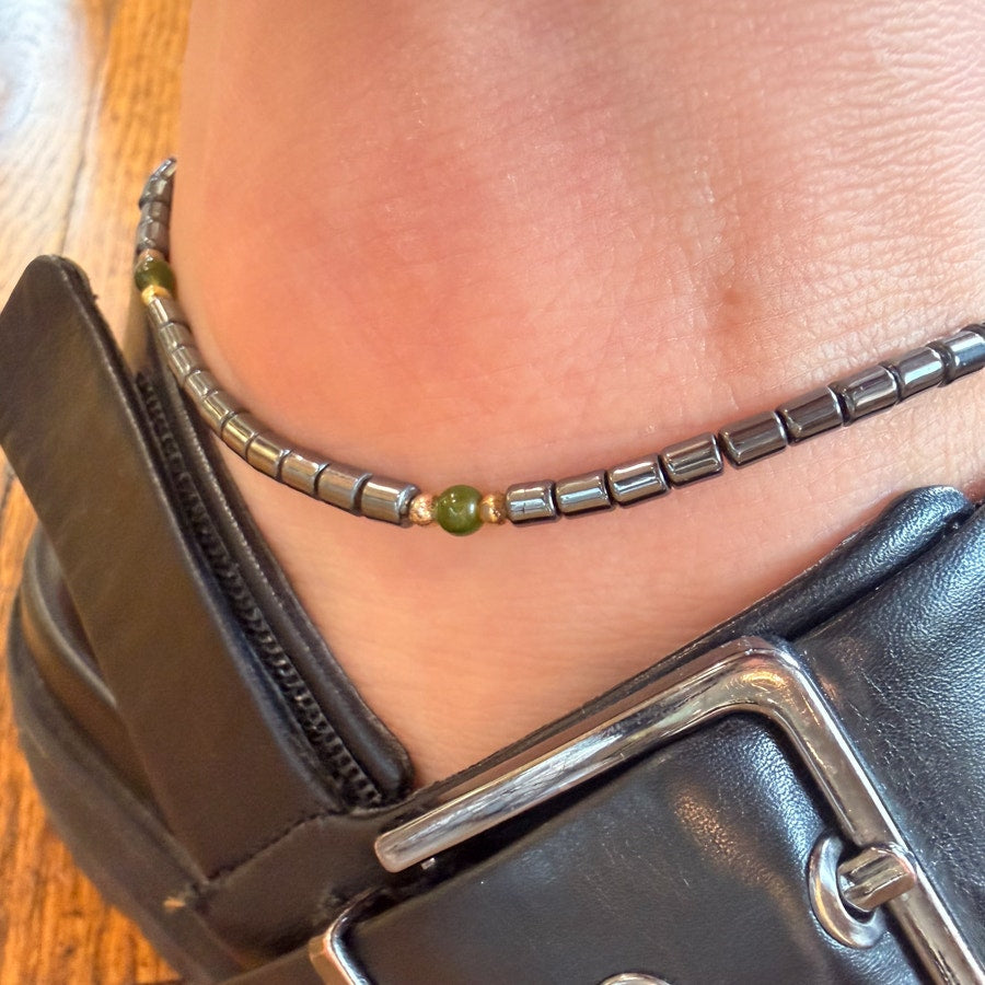 Hematite Ankle Bracelet