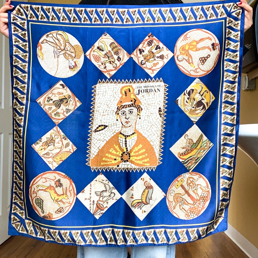 Mosaics of Jordan 100% Silk Jumbo Square Scarf