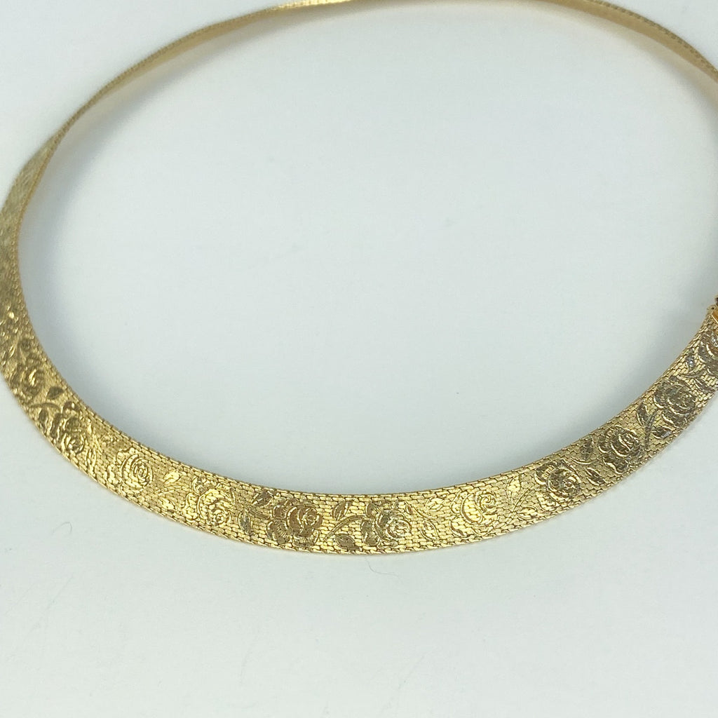 Gold Tone Collar Necklace