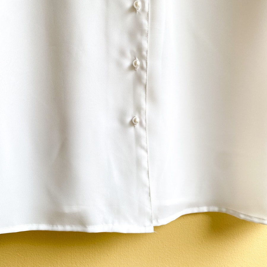 Lacey Button Down Vintage White Size 12