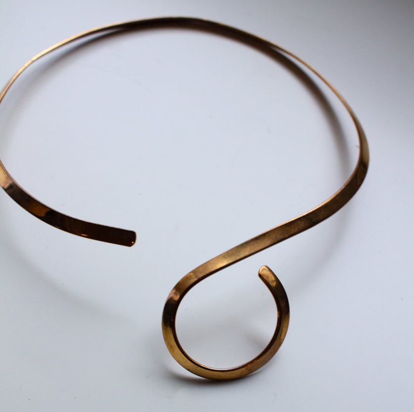 Vintage Brass Choker Necklace