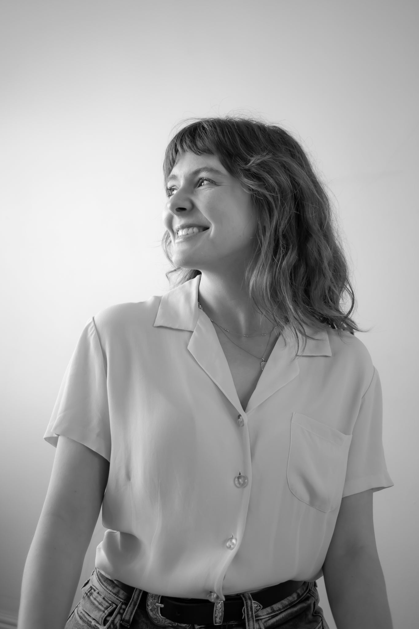 black and white photo of fulfilled founder mollie dunn