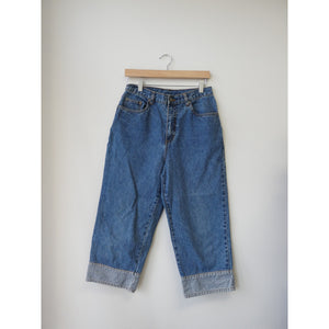 90s Denim Two-Toned Capris Size 8