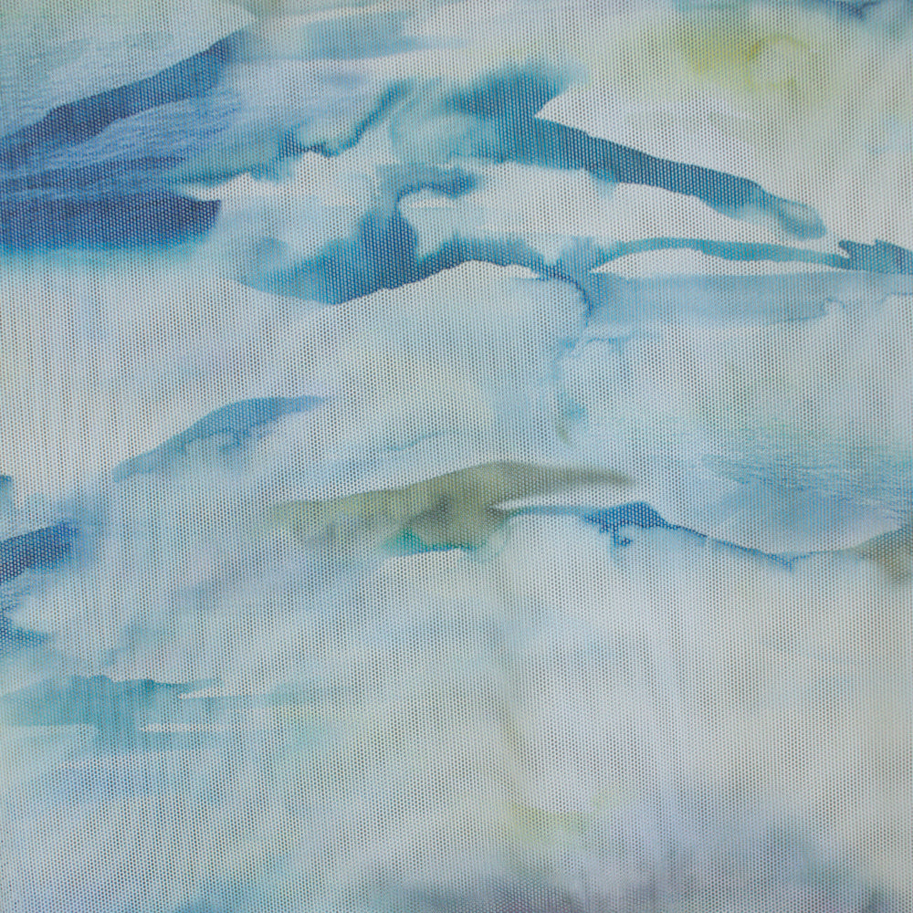 Mesh Watercolor Tie Dye Turtleneck